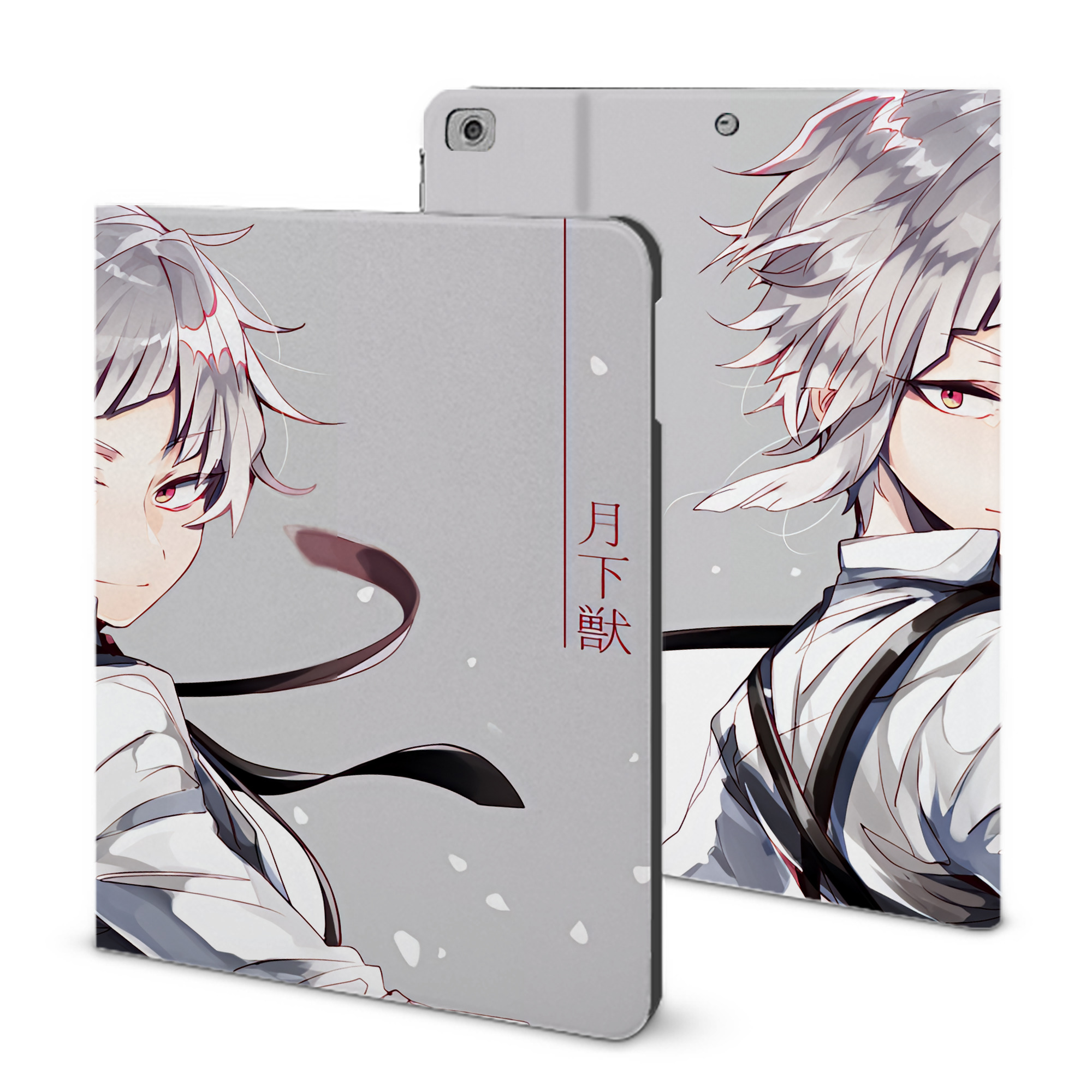 （画像用） 文豪ストレイドッグス Bungo Stray Dogs IPad ケース ブック型 PUレザー TPU 耐衝撃 軽量 薄型 ペン収納なし 全面保護 IPad 各モデル対応
